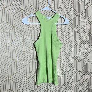 Agolde Light Green Ribbed Top